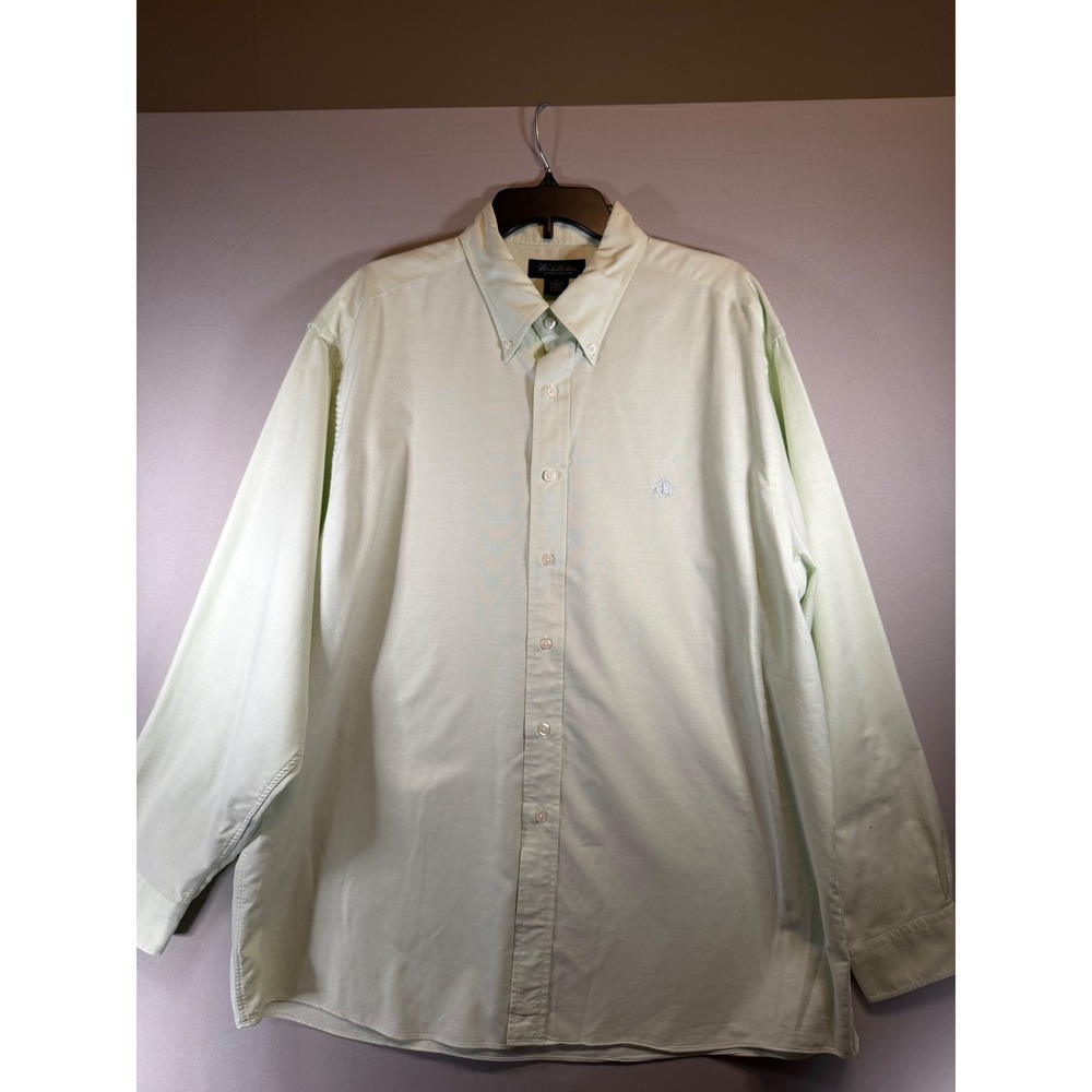 Brooks Brothers XL Light Green Supima Cotton Button Down Shirt Golden  Logo